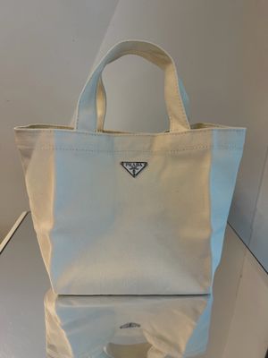SHOPPERINA PRADA TELA CANVAS PANNA