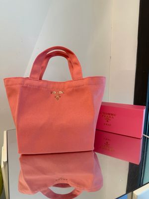 SHOPPERINA PRADA TELA CANVAS FRAGOLA