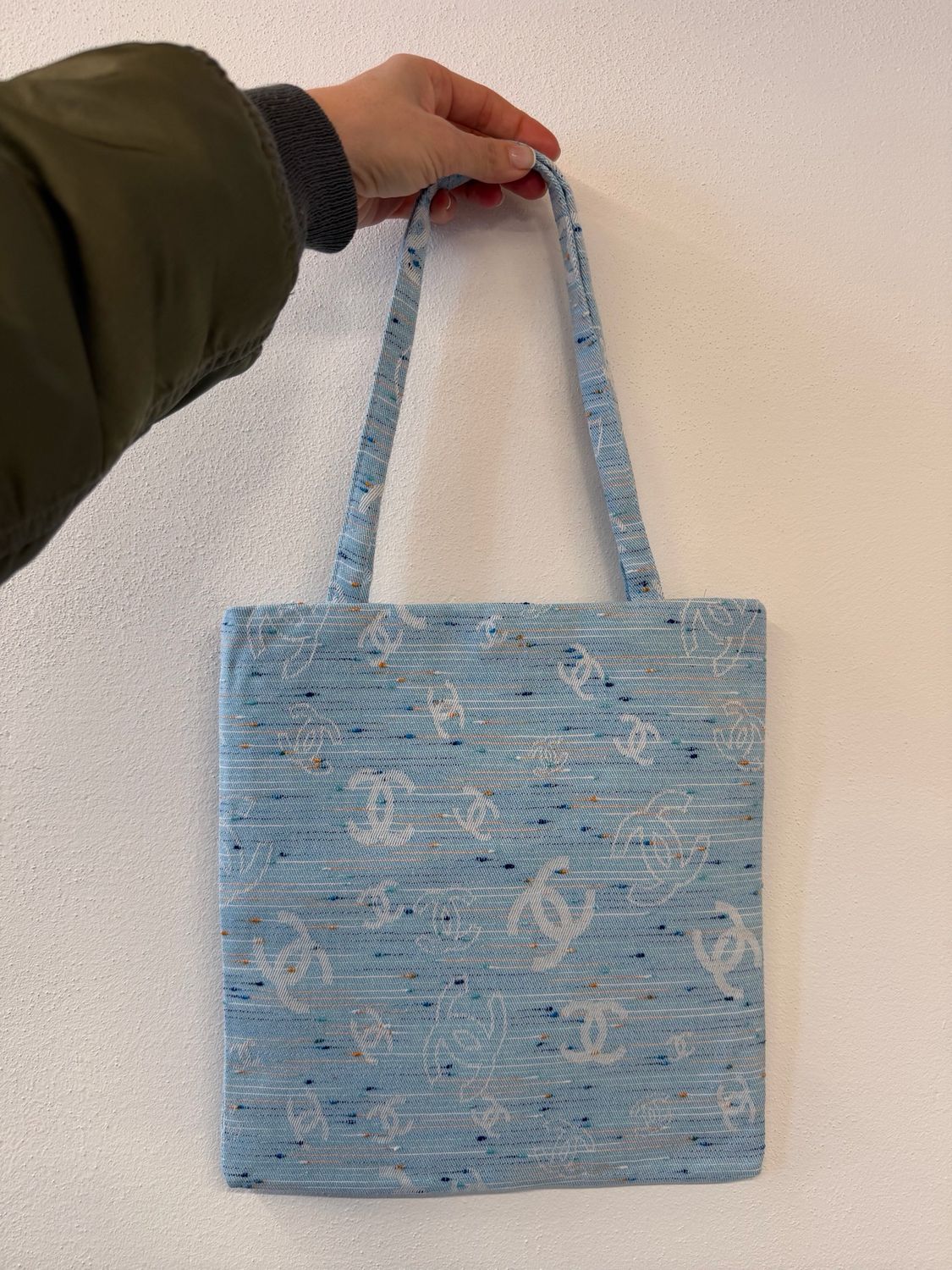 SHOPPER CHANEL TELA BOUCLÉ AZZURRA