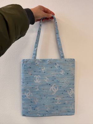 SHOPPER CHANEL TELA BOUCLÉ AZZURRA