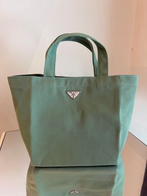 SHOPPERINA PRADA TELA CANVAS SALVIA SHOPPERINA PRADA TELA CANVAS SALVIA