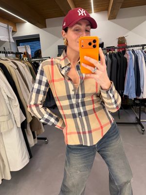 CAMICIA BURBERRY CHECK MAXI DONNA TG M