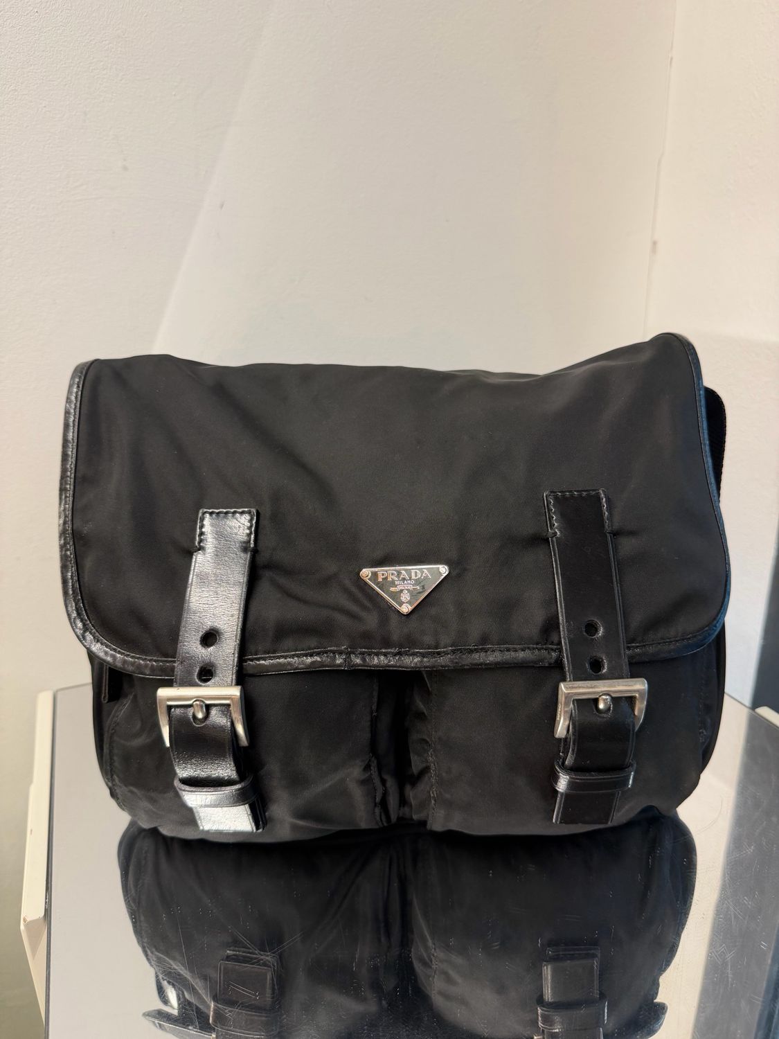 PRADA MESSANGER VINTAGE NYLON E PELLE