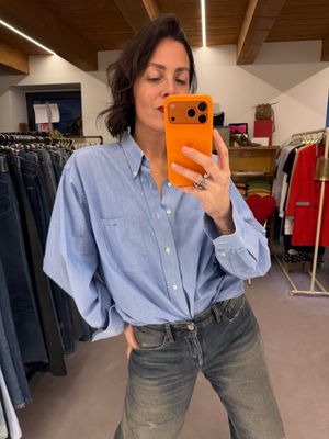 CAMICIA LACOSTE OXFORD AZZURRO UNISEX TG XL