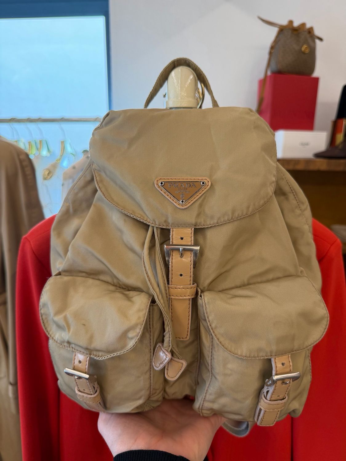 ZAINETTO PRADA NYLON SABBIA