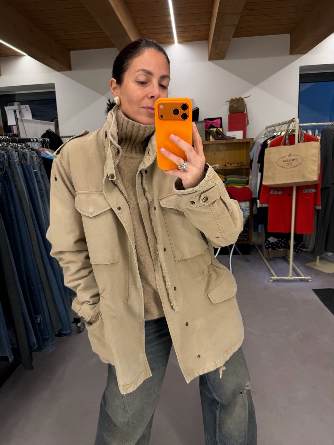 GIACCA AVIREX COTONE SABBIA