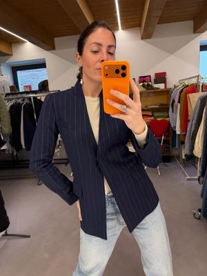 GIACCA L’AUTRE CHOSE NUOVA BLU GESSATO