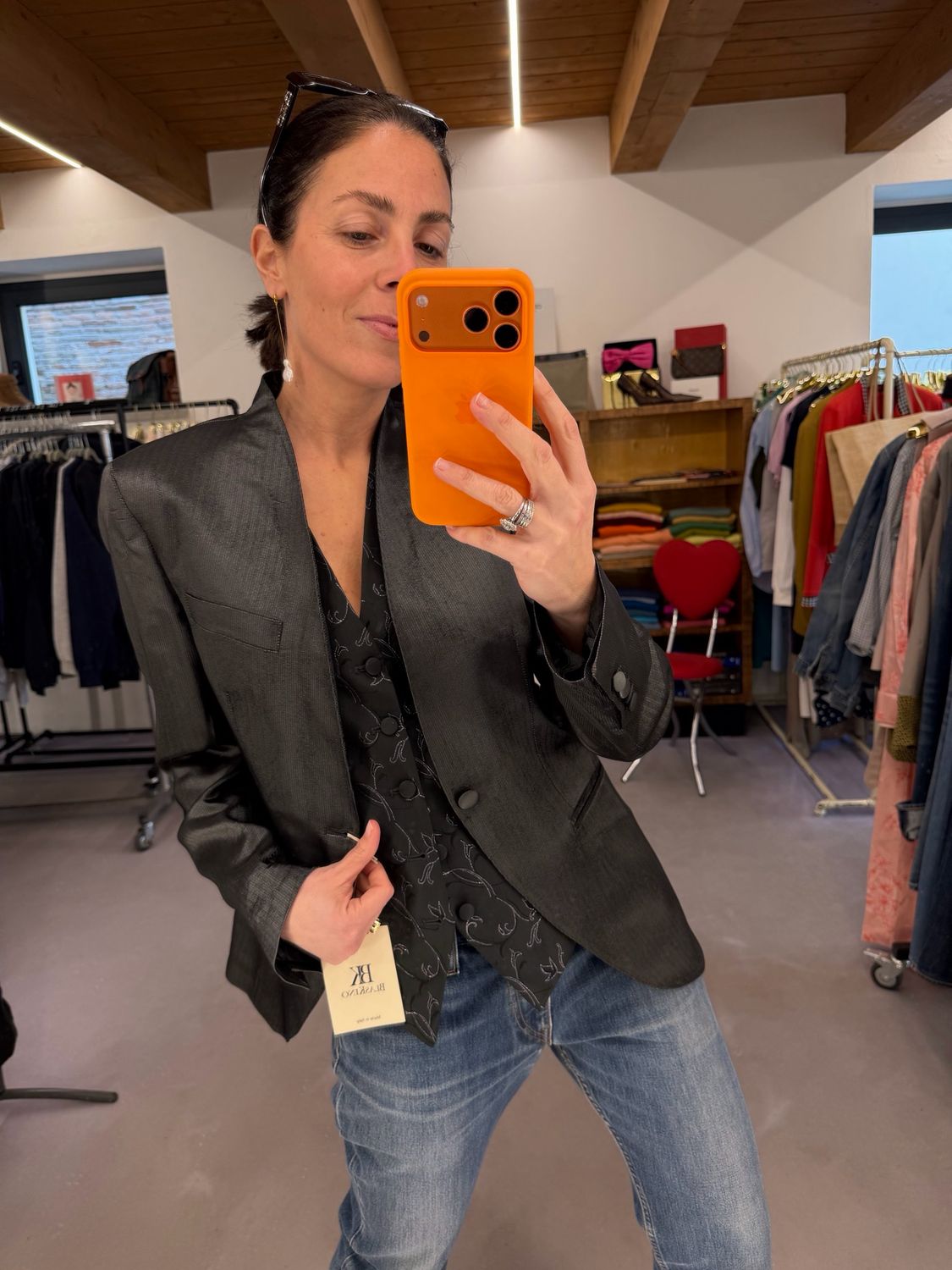 SET GIACCA E GILET TG 46 MIX GRIGIO E NERO