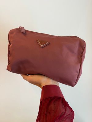 POCHETTE PRADA NYLON ROSA ANTICO E SAFFIANO