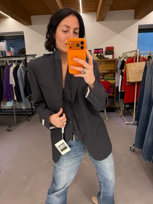 SET GIACCA GILET ENRICO COVERI COLOR FANGO TG 48