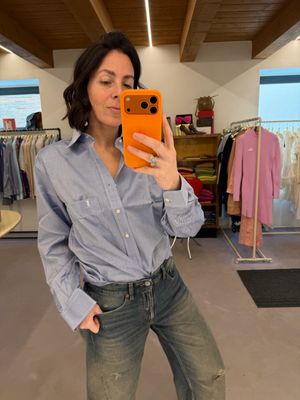 CAMICIA YSL NUOVA AZZURRA 