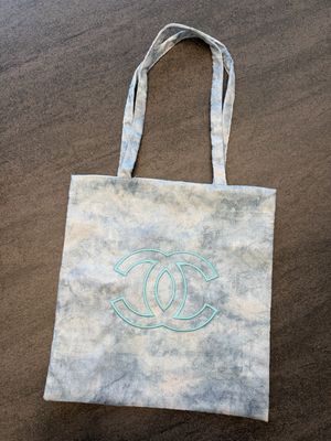 SHOPPER CHANEL TELA CANVAS SIMIL DENIM MARMORIZZATA