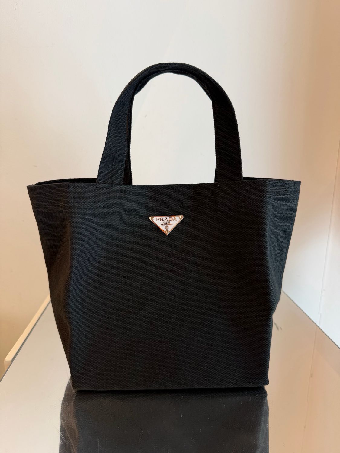 SHOPPERINA PRADA TELA CANVAS NERA