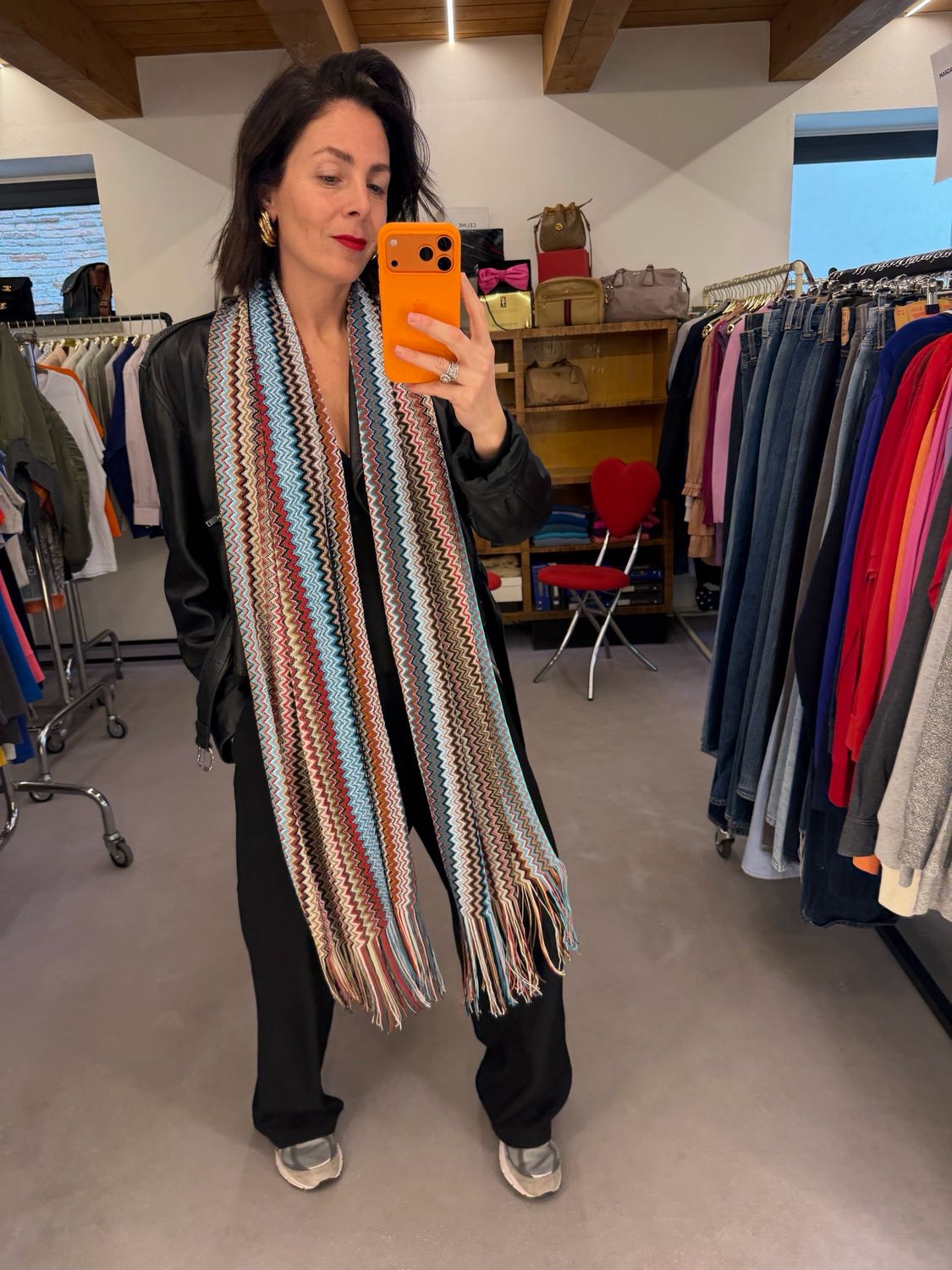 SCIARPA ESTIVA MISSONI FORMATO MAXI TONI DEL MARRONE