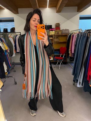 SCIARPA ESTIVA MISSONI FORMATO MAXI TURCHESE/ROSA