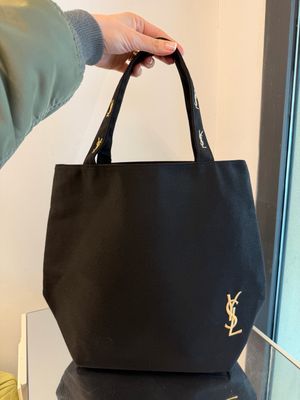 BORSA YSL LOGO RICAMI ORO
