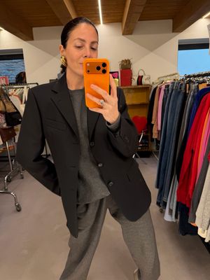 BLAZER FRESCO DI LANA NUOVO TG 48 BLU/NERO