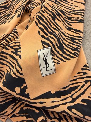 FOULARD YSL FANTASIA ANIMALIER PURA SETA FORMATO GRANDE
