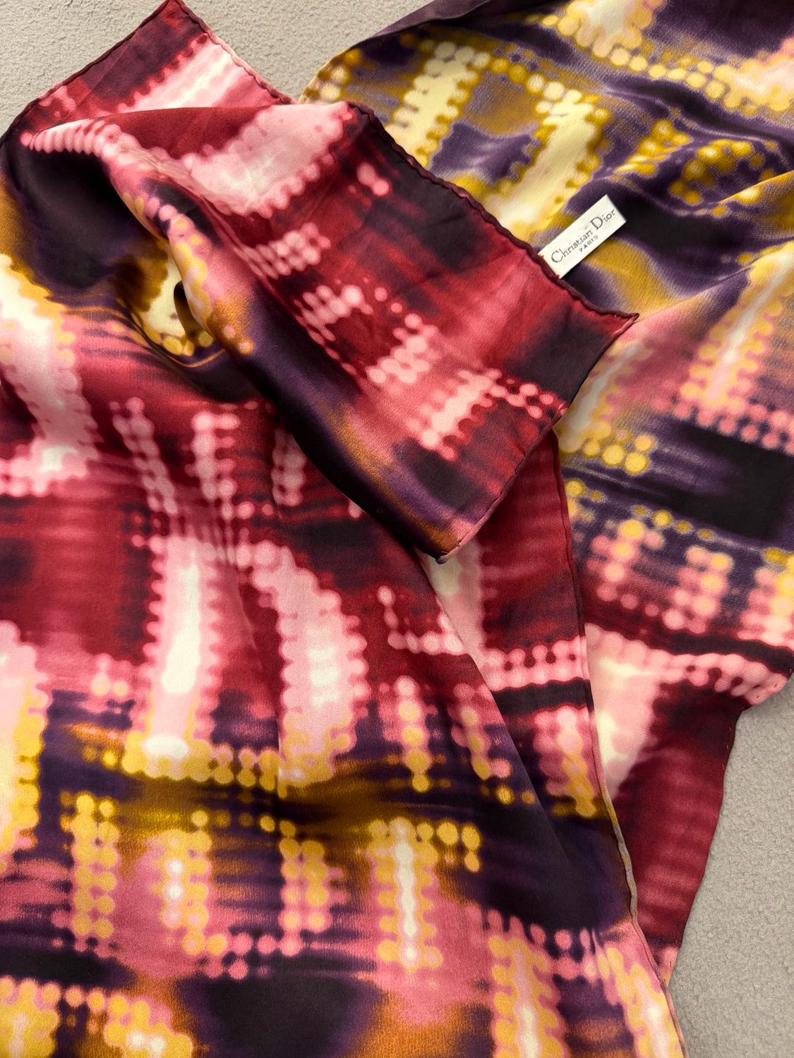 FOULARD SCIARPA DIOR PURA SETA FANTASIA LETTERING