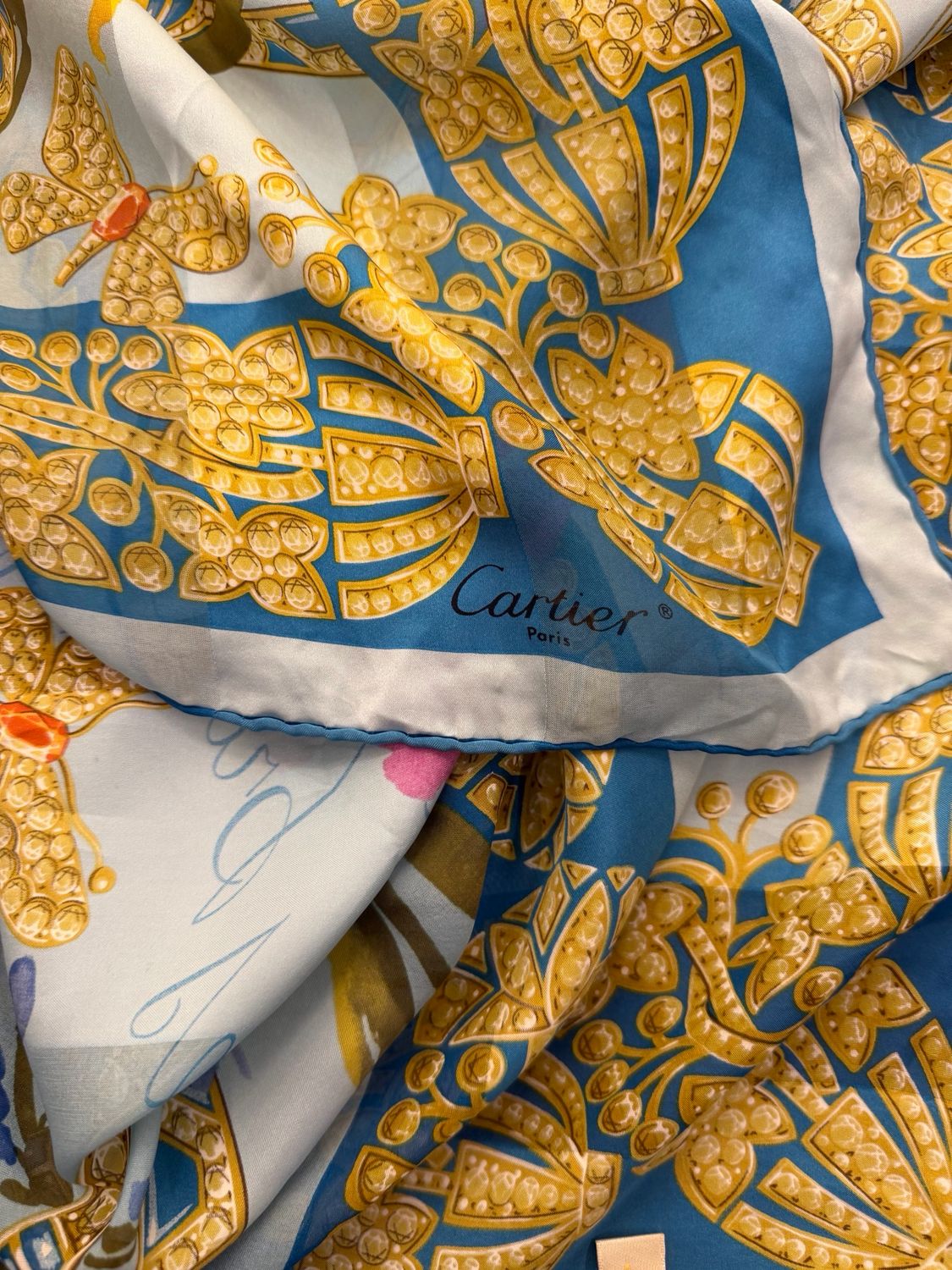 FOULARD CARTIER PURA SETA FANTASIA LIBELLULE