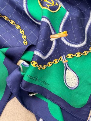 FOULARD CARTIER PURA SETA FANTASIA DIAMANTI A GOCCIA