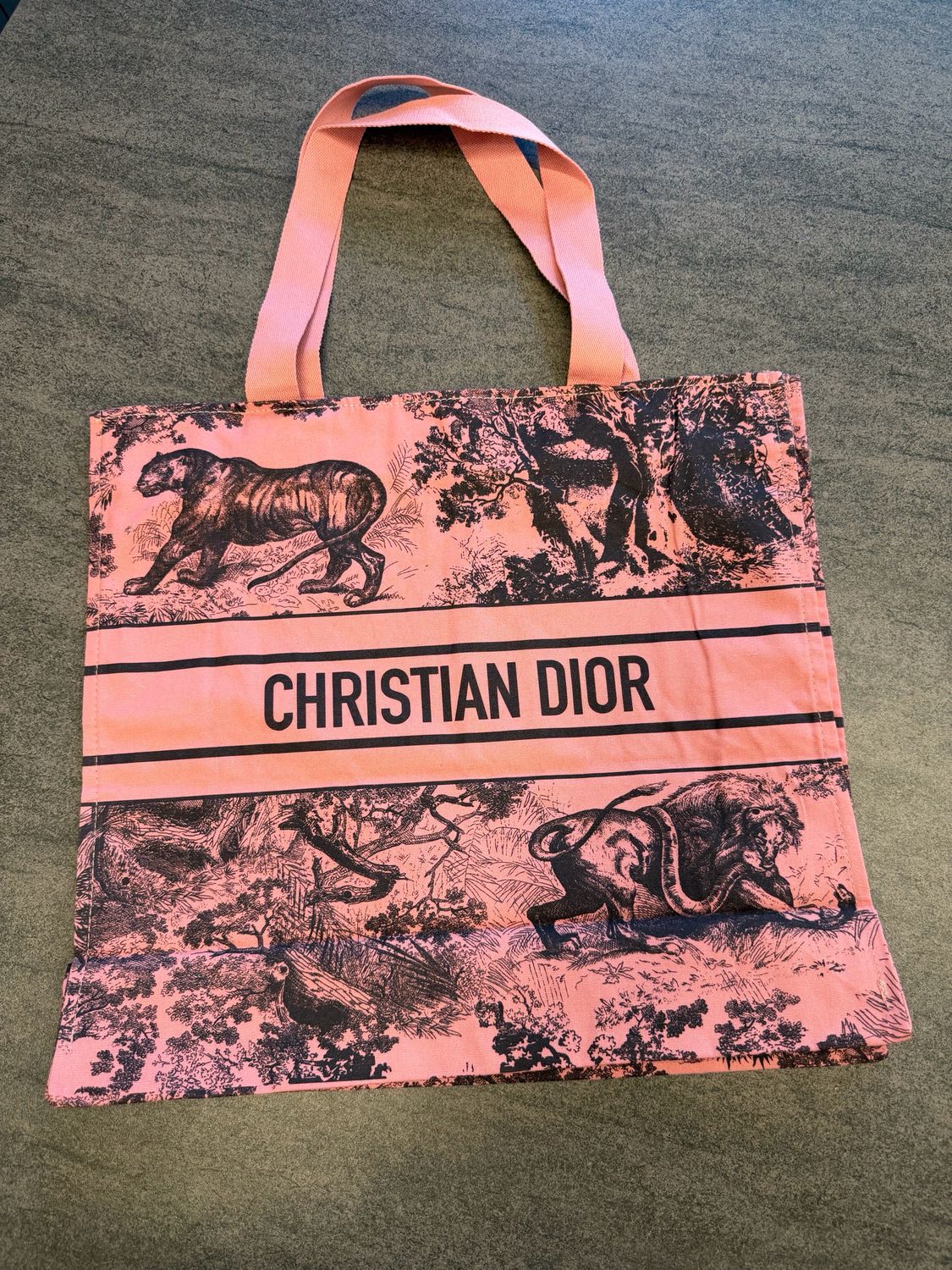 SHOPPER DIORIVIERA CHRISTIAN DIOR TELA CANVAS ROSA FANTASIA ICONICA