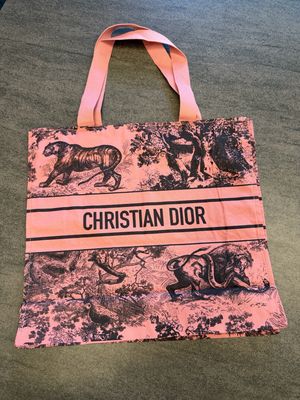 SHOPPER DIORIVIERA CHRISTIAN DIOR TELA CANVAS ROSA FANTASIA ICONICA