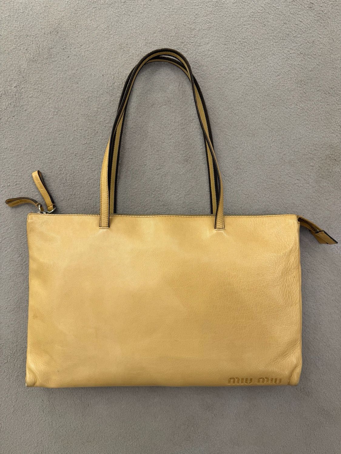 BORSA MIU MIU PELLE SABBIA