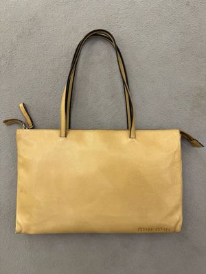 BORSA MIU MIU PELLE SABBIA