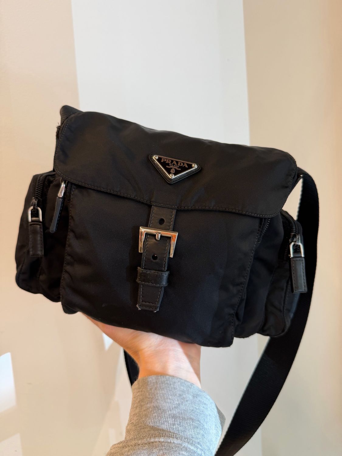 BORSA PRADA MESSANGER CON TASCHE LATERALI