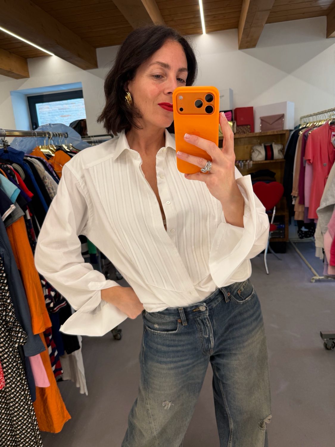 CAMICIA YSL CERIMONIA PETTORINA STONDATA POLSINI GEMELLI E PIEGHINE