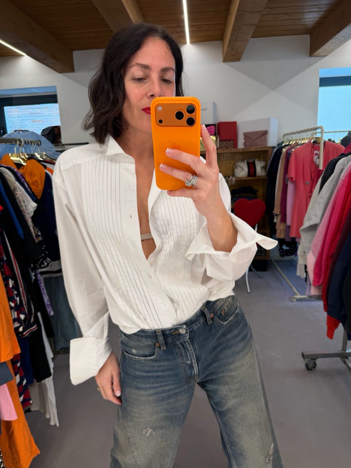 CAMICIA YSL CERIMONIA PLISSETTATURA FRONTALE LUNGA