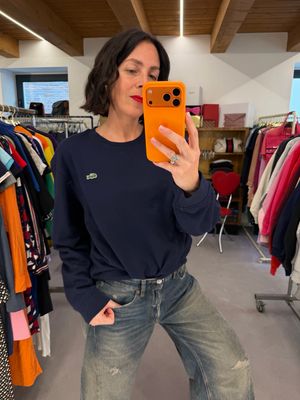 FELPA LACOSTE BLU GARZATA TG XL UNISEX