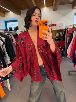 KIMONO CORTO RICAMATO 