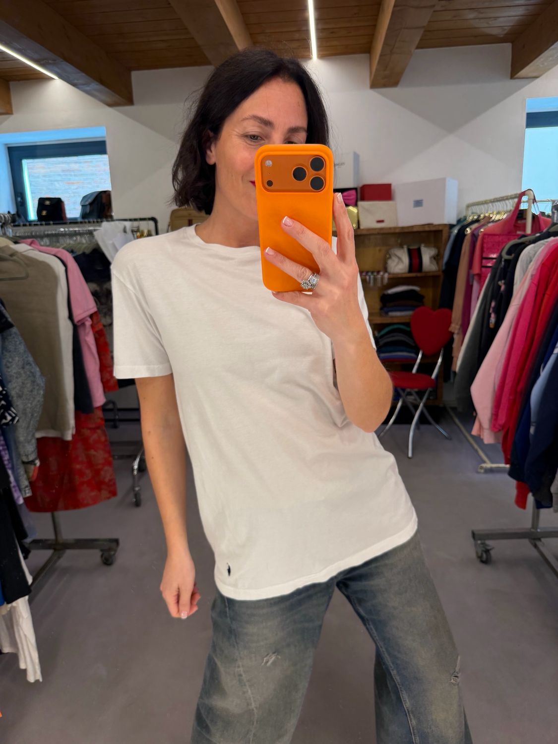 T-SHIRT RALPH LAUREN GIROCOLLO BIANCA TG M