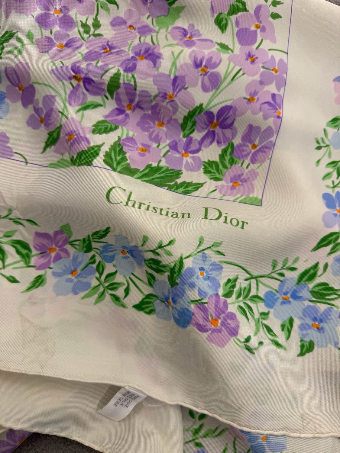 FOULARD CHRISTIAN DIOR FANTASIA FLOREALE PURA SETA