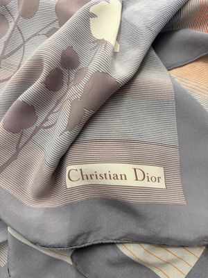 FOULARD DIOR PURA SETA FANTASIA TRE ROSE