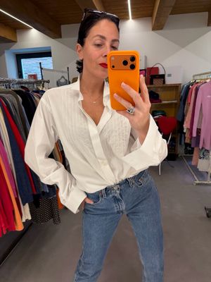 CAMICIA YSL CERIMONIA PETTORINA RICAMATA