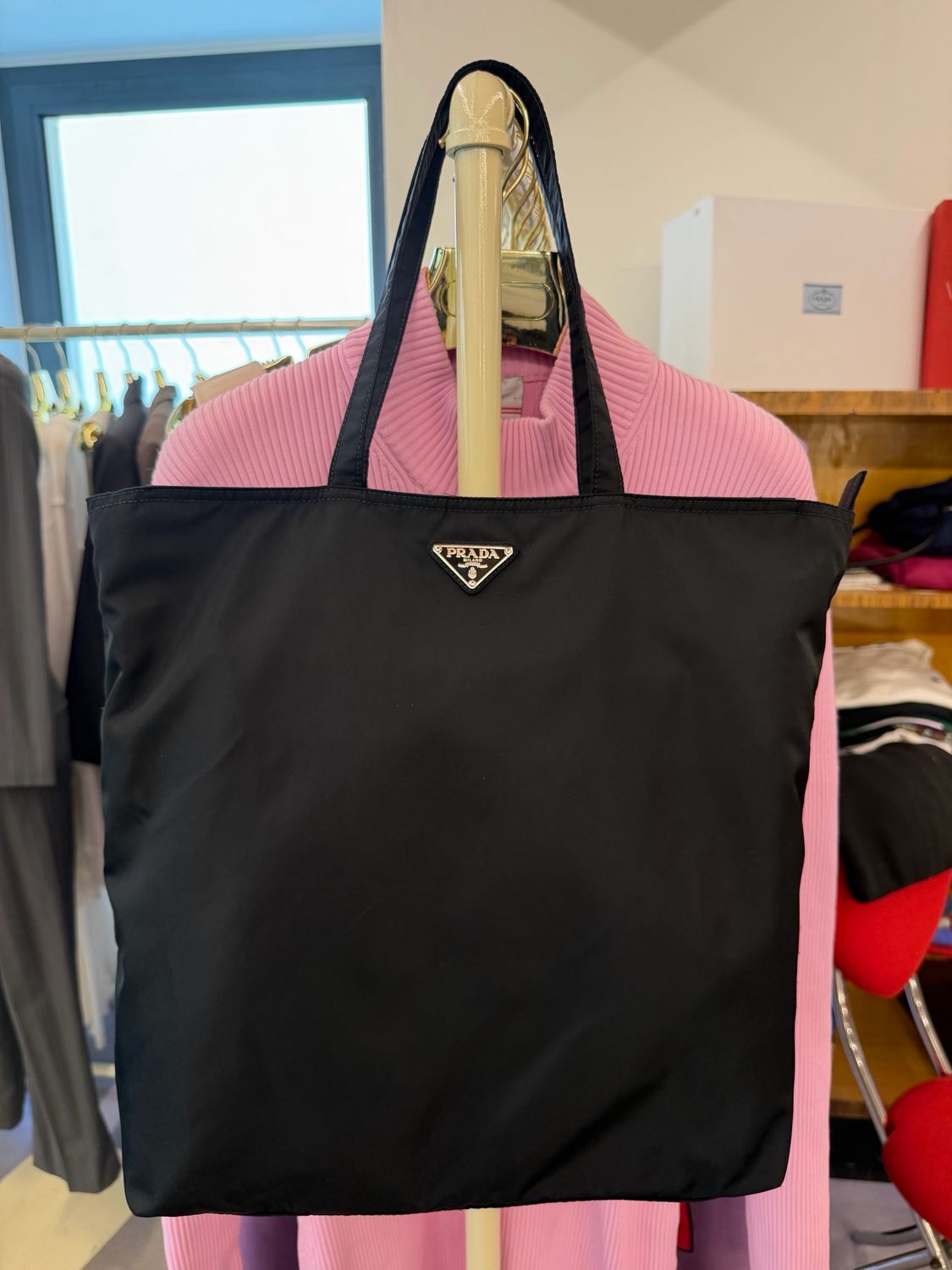 SHOPPER PRADA BASIC NYLON NERO