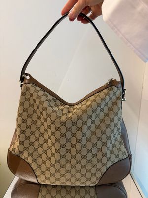 BORSA GUCCI MODELLO HOBO PELLE E TELA MONOGRAM