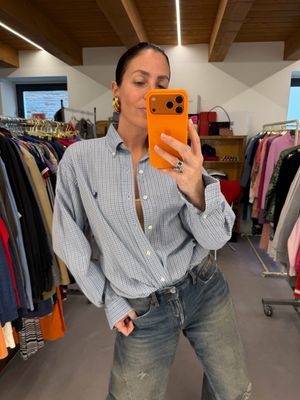CAMICIA RALPH LAUREN AZZURRA SQUADRETTATA