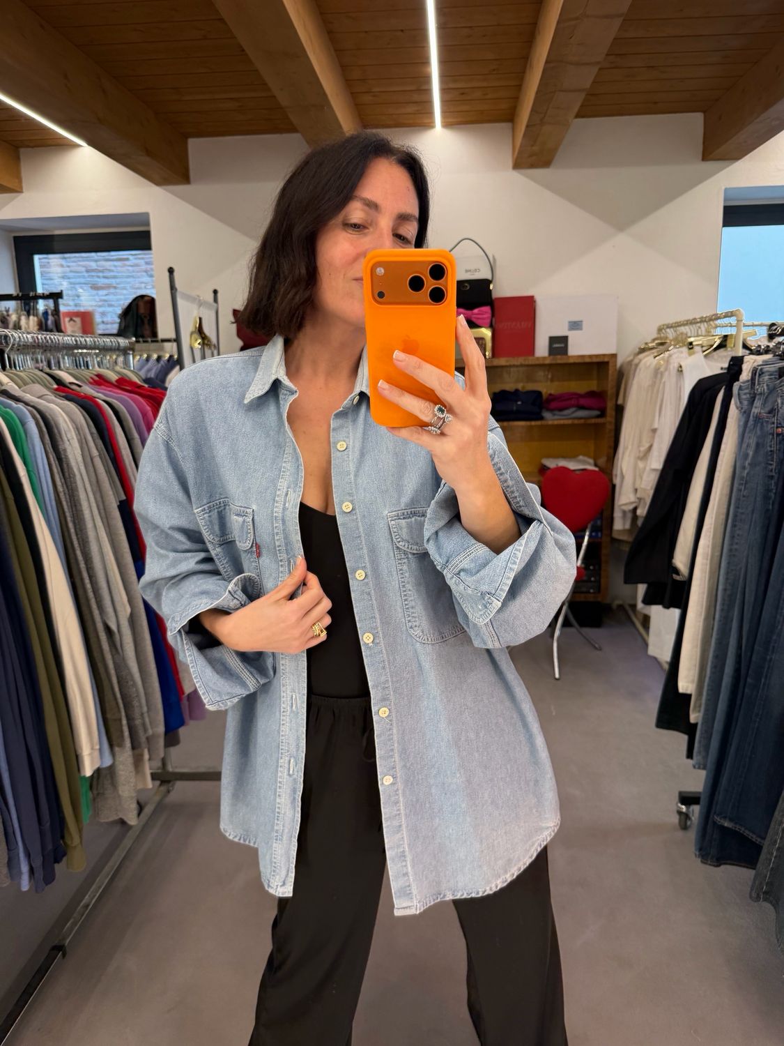 CAMICIA LEVIS DENIM CHIARO UNISEX TAGLIA XL
