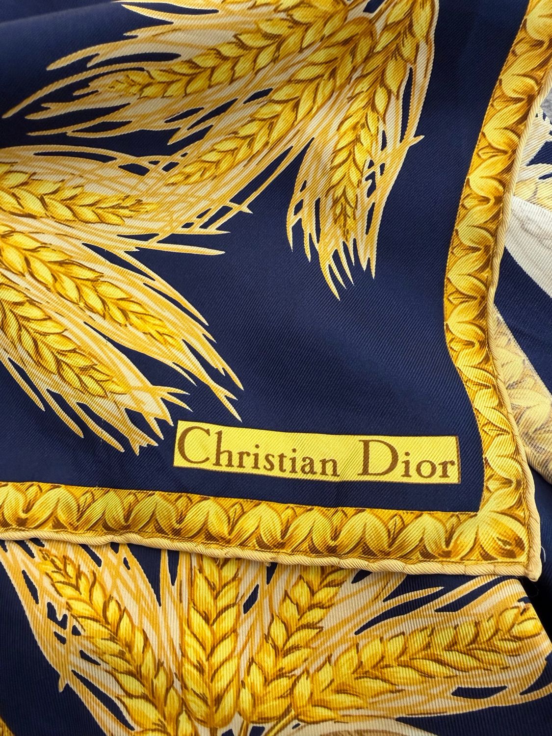 FOULARD PURA SETA DIOR SPIGHE DI GRANO