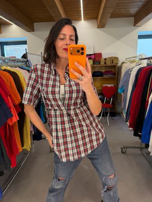 CAMICIA RALPH LAUREN MANICA CORTA SCOZZESE CON BALZA