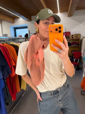 FOULARD DIOR SETA TOCCO VELLUTATO FANTASIA CASHMERE/BANDANA