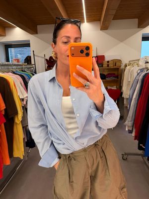 CAMICIA TOMMY HILFIGHER BIANCA SQUADRETTATURA AZZURRA TG L UNISEX