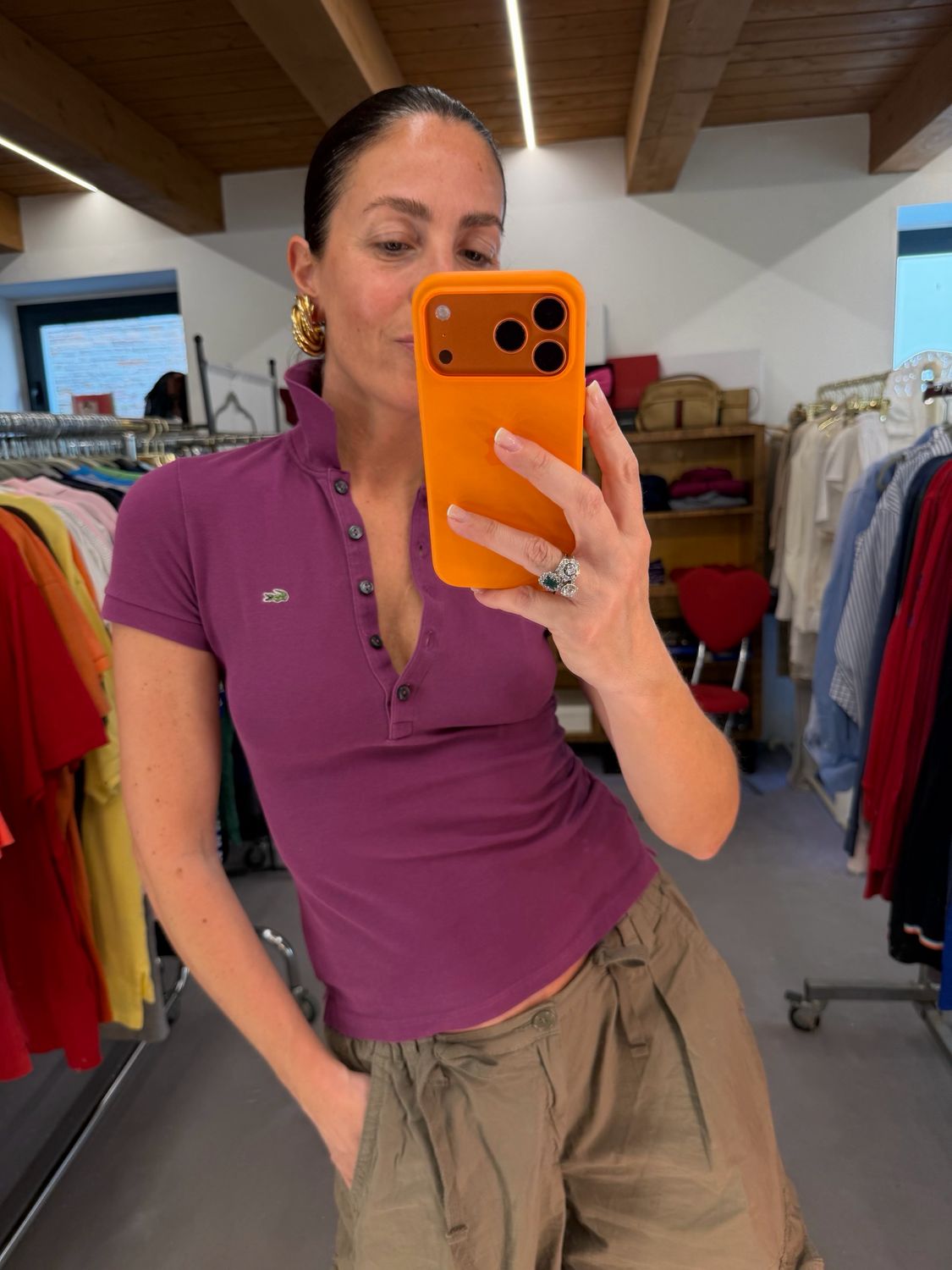 POLO LACOSTE DONNA VIOLA 