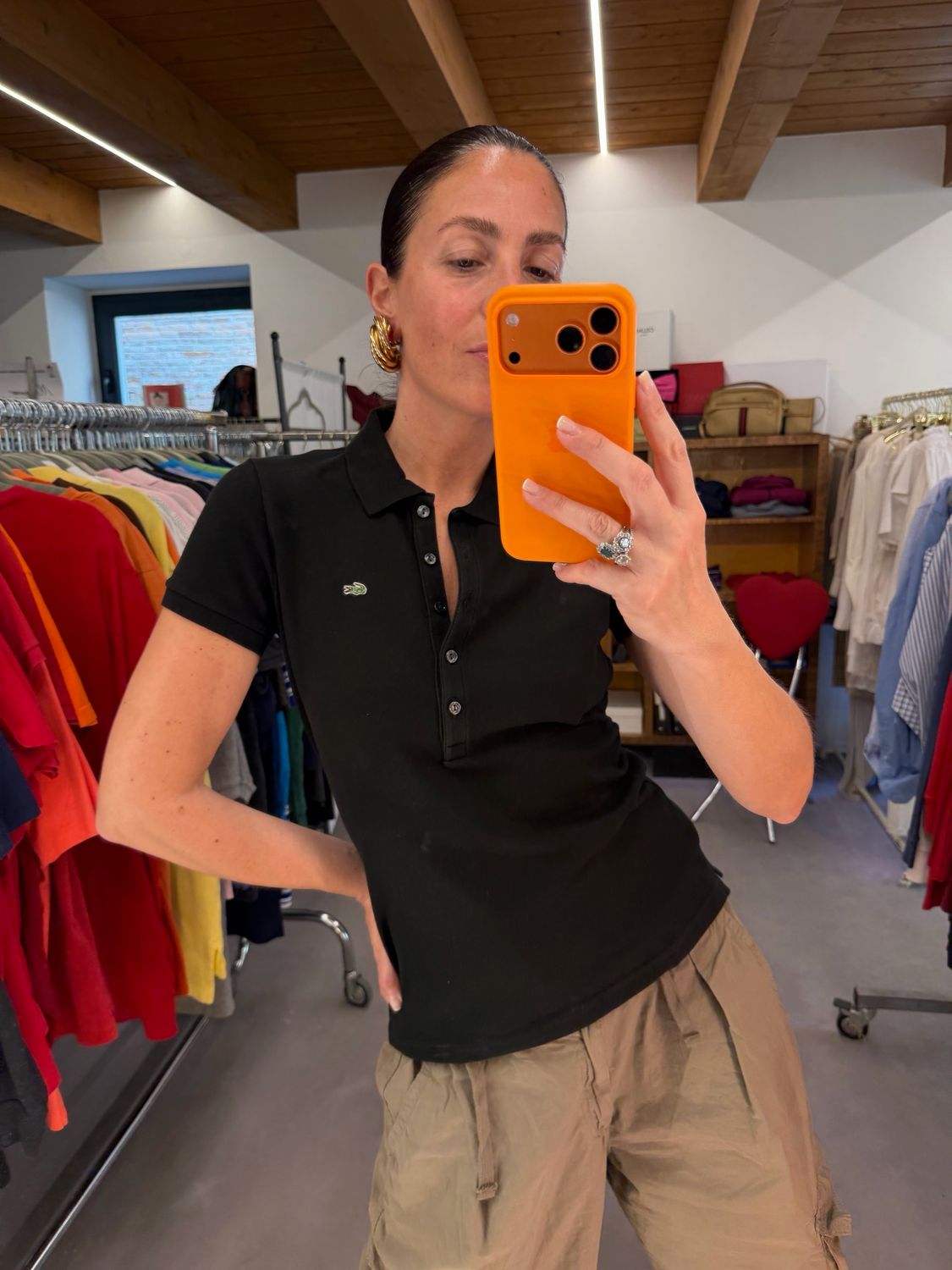 POLO LACOSTE DONNA NERA