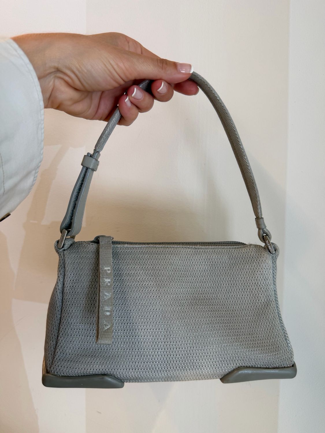 BORSA PRADA SPORT ARGENTO
