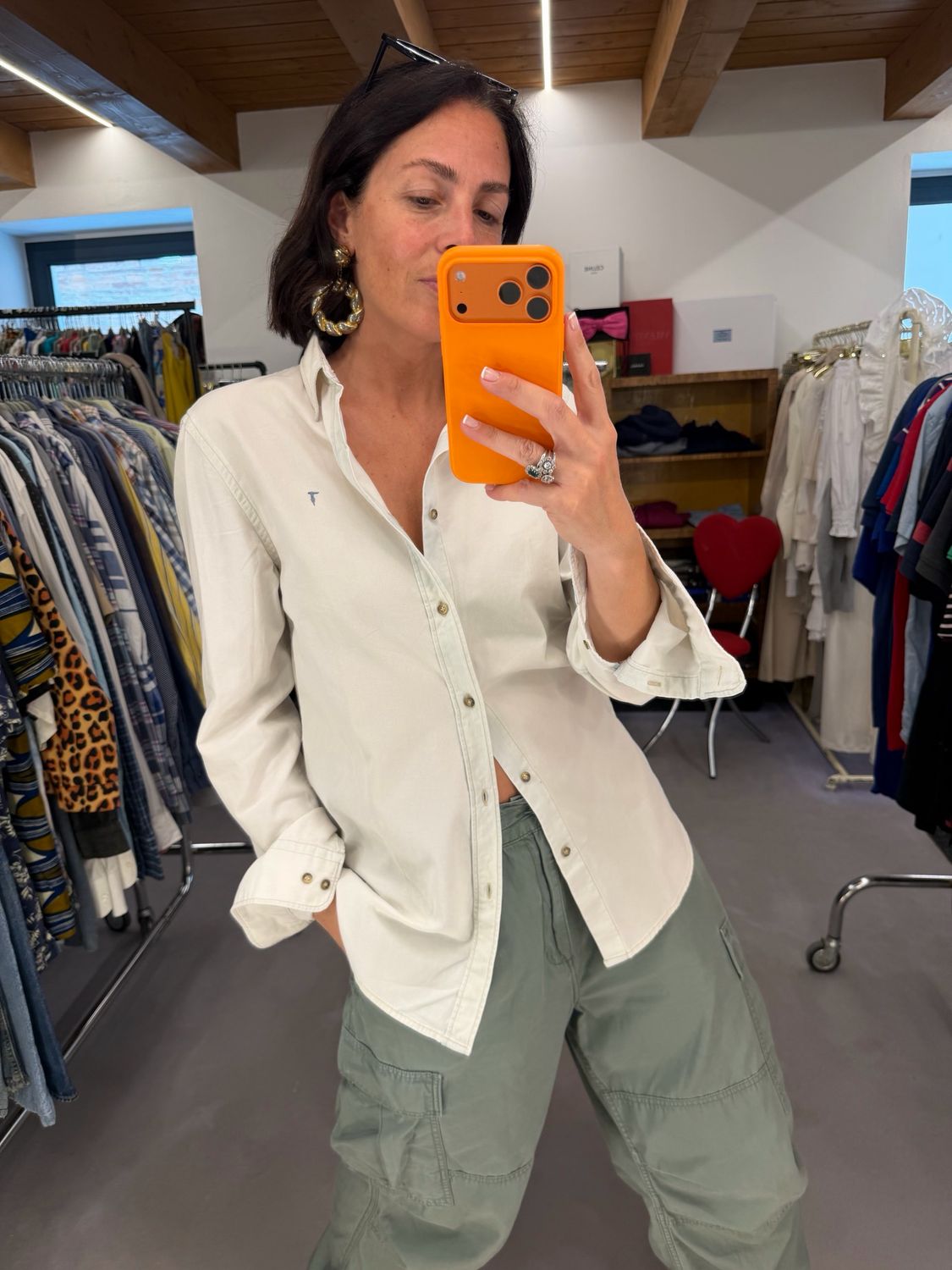CAMICIA TRUSSARDI NUOVA DENIM CHIARISSIMO LEGGERO